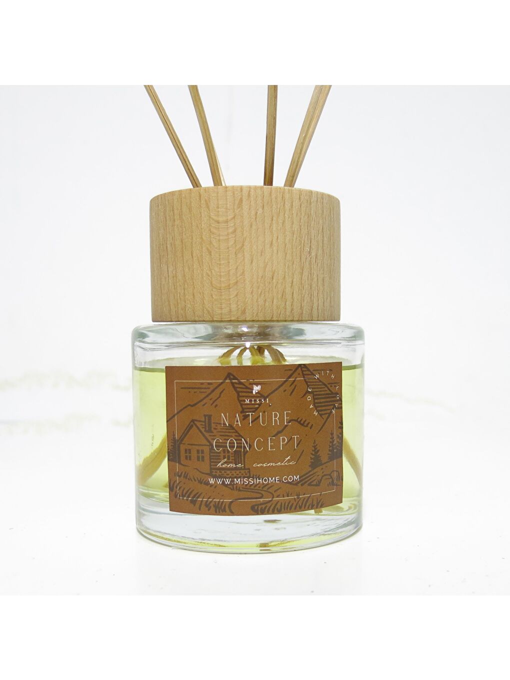 Kahverengi Nature Collection 200 cc Ahşap Kapaklı Dark Amber Oda Kokusu-1