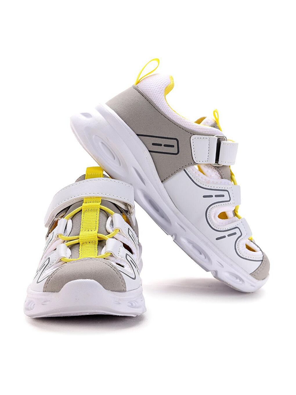 Beyaz Yuki Phylon Taban Kız/Erkek Çocuk Işıklı Sandalet 332.22Y.203-1