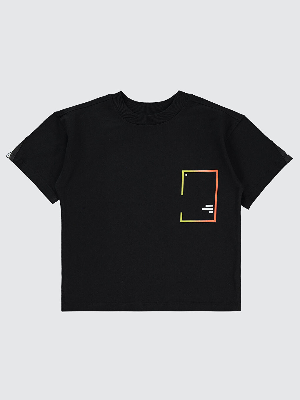 Boys Erkek Çocuk Tişört 6-9 Yaş Siyah