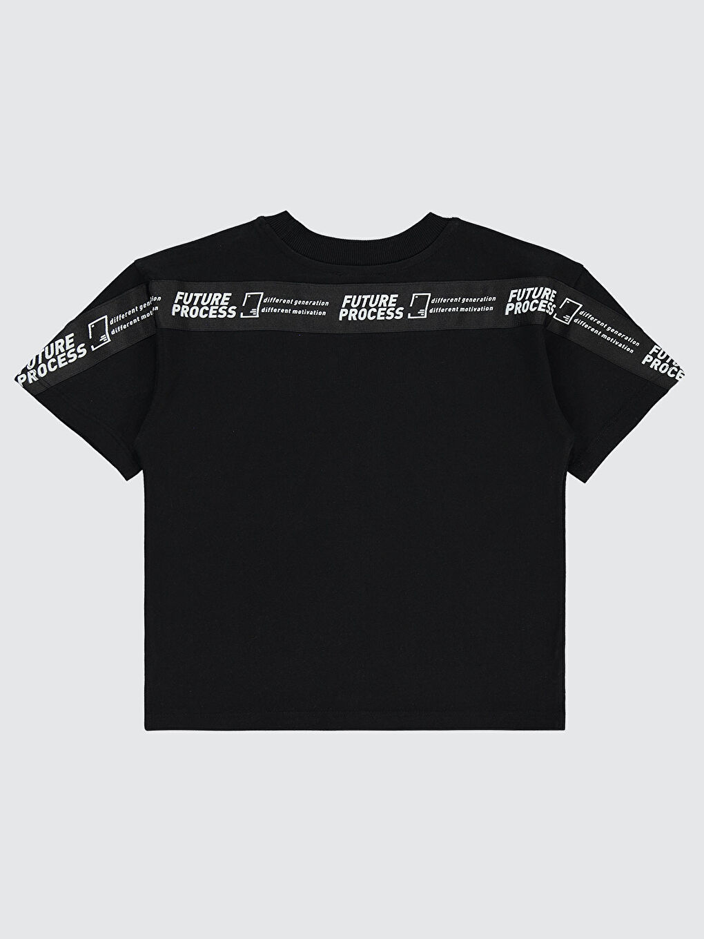 Boys Erkek Çocuk Tişört 6-9 Yaş Siyah-1