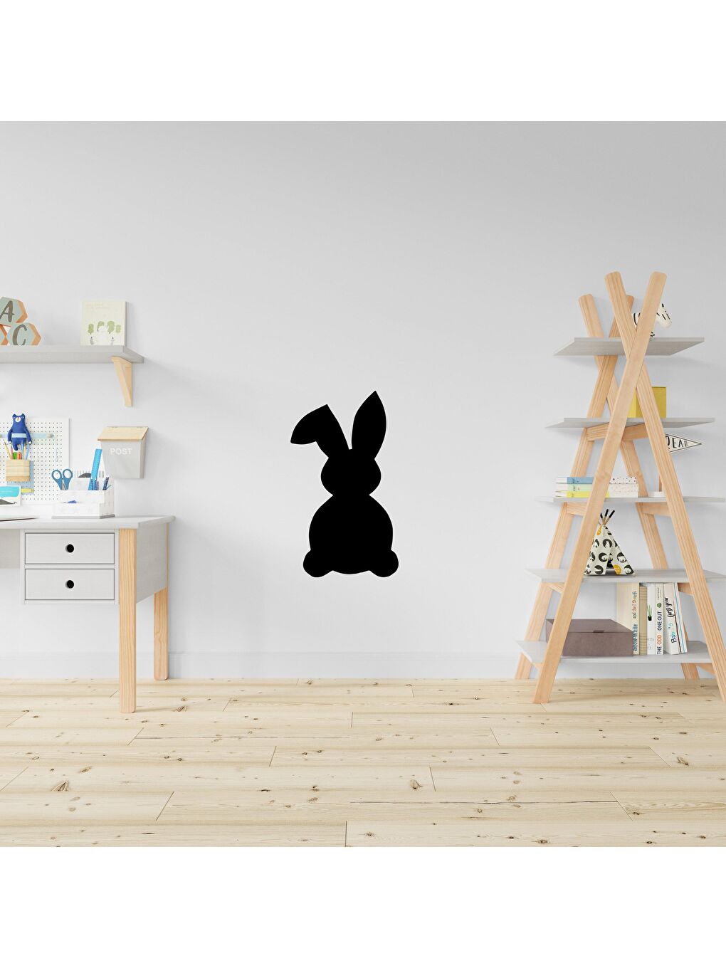 Duvar Tahtası Yazılabilir Tavşan Şeklinde Çocuk Odası Sticker