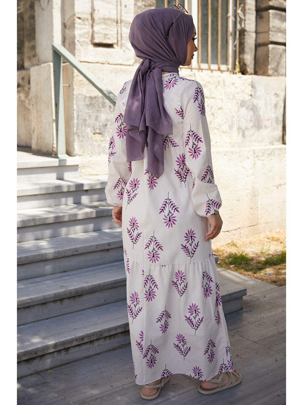 Bisiklet Yaka Kadın Fuşya Elbise - 10363-2