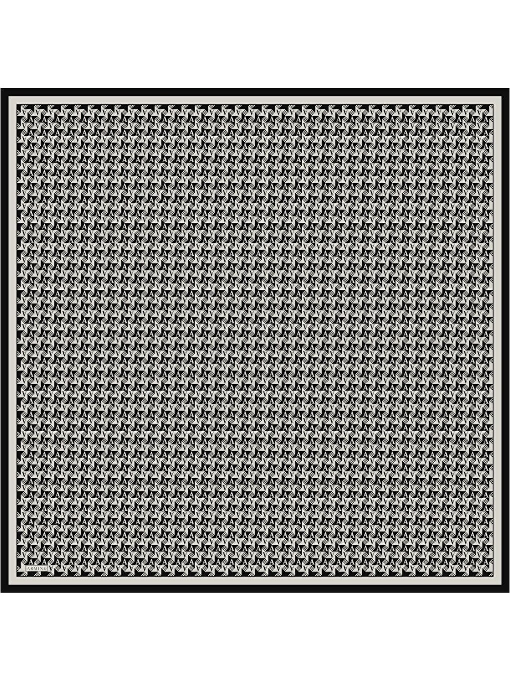 Siyah Saf İpek Twill Eşarp 9556D 01-3