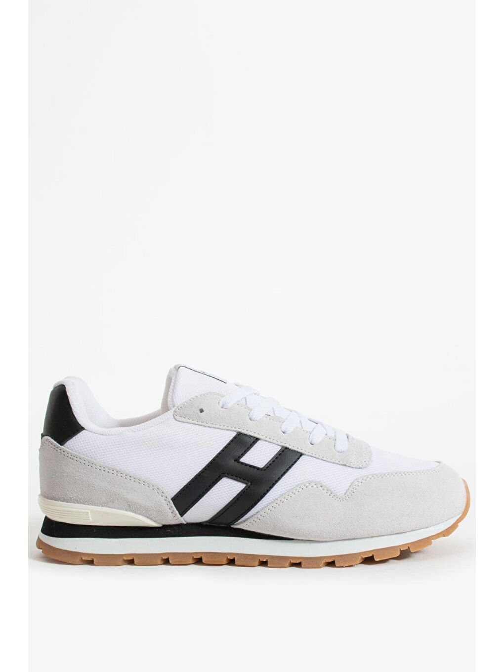 Belarus Hakiki Deri Beyaz-Siyah Erkek Spor Ayakkabı