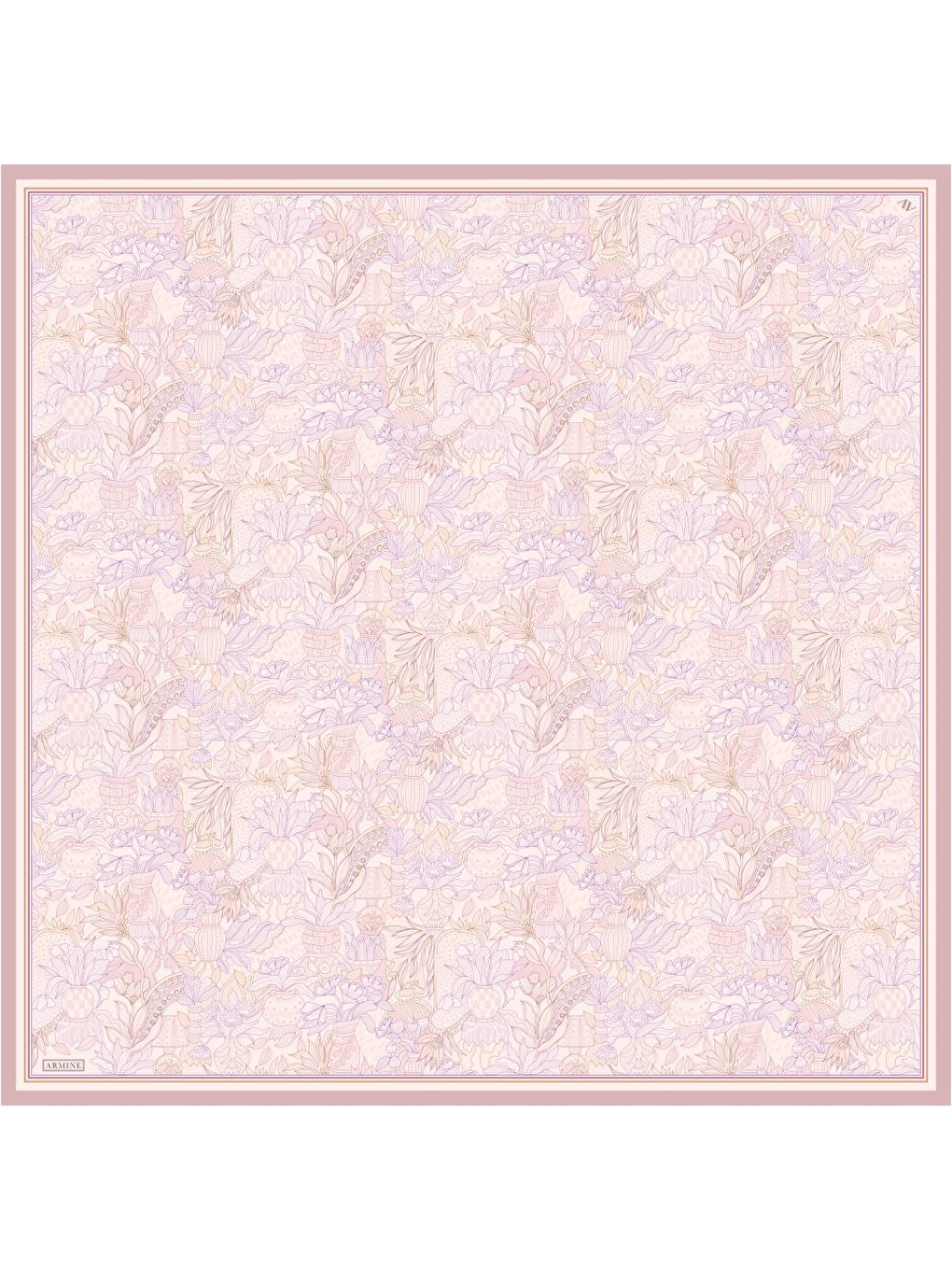 Pembe Saf İpek Sura Eşarp 9508D 02-4