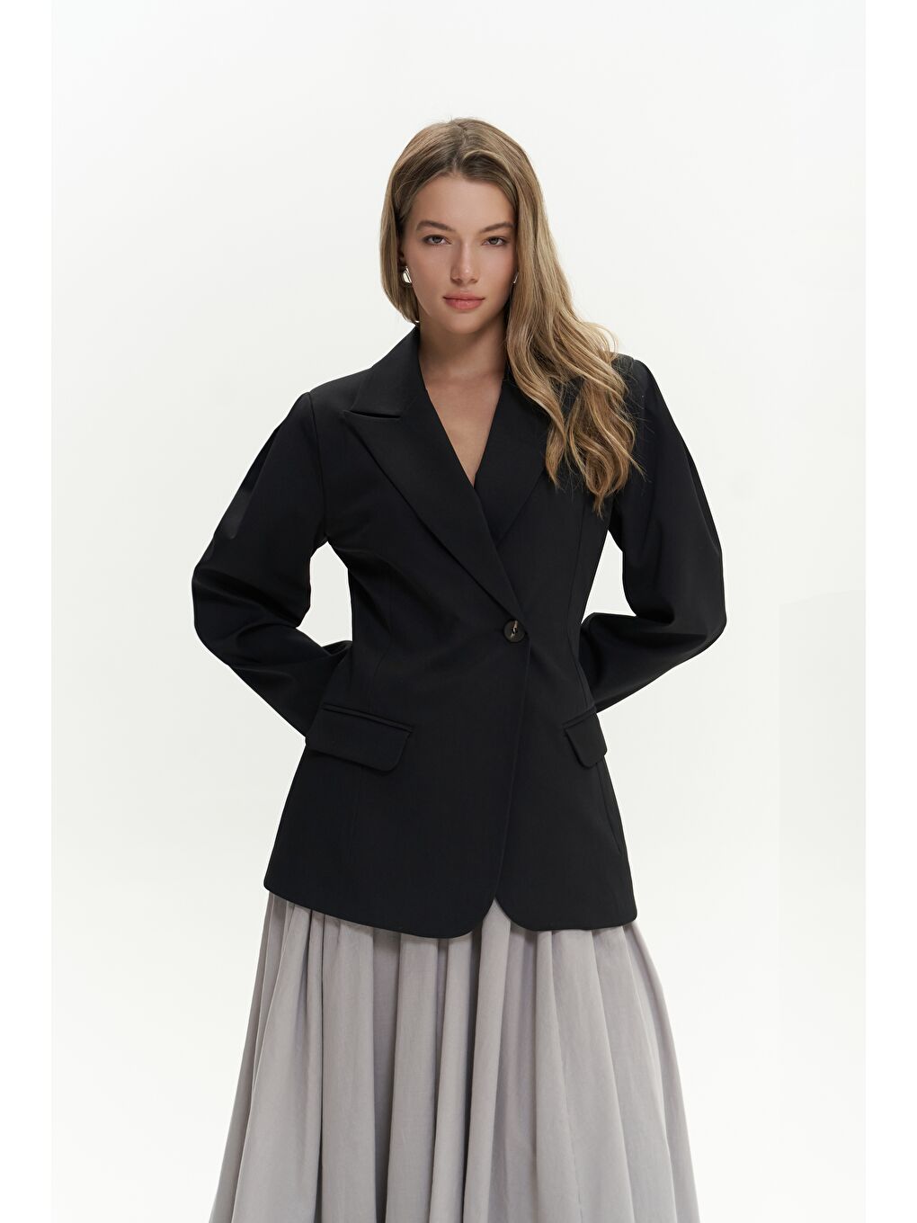 Mai Collection Briella Belden Oturtmalı Siyah Blazer - 3