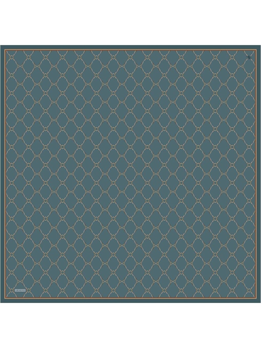 Petrol Saf İpek Twill Eşarp 9538D 06-3