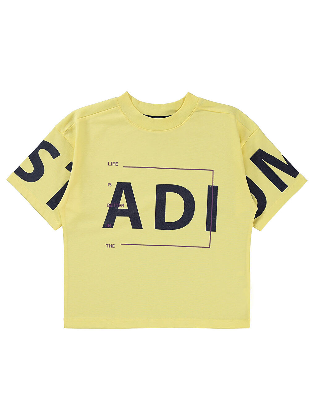 Boys Erkek Çocuk Tişört 6-9 Yaş Açık Sarı