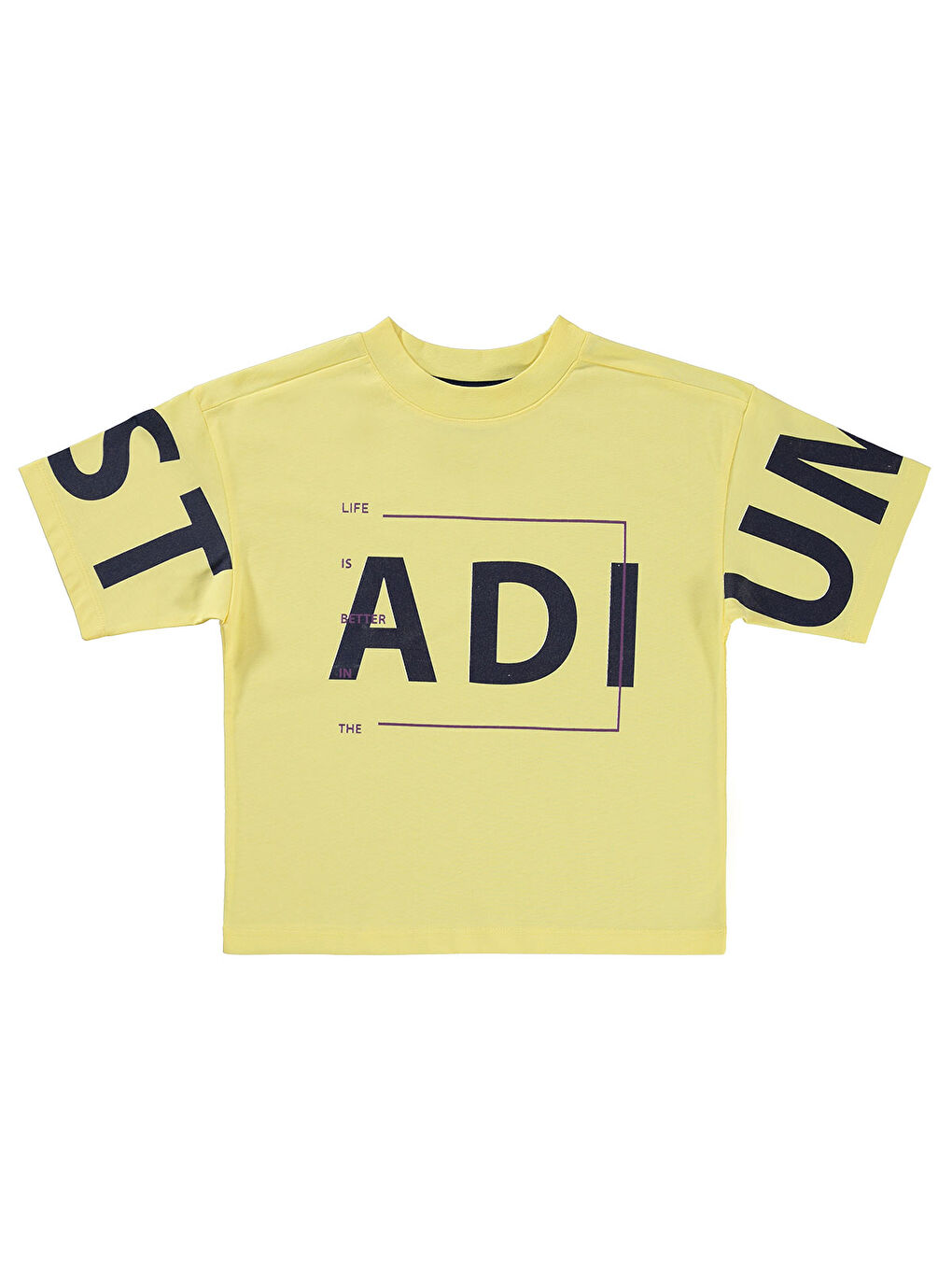 Boys Erkek Çocuk Tişört 6-9 Yaş Açık Sarı-2