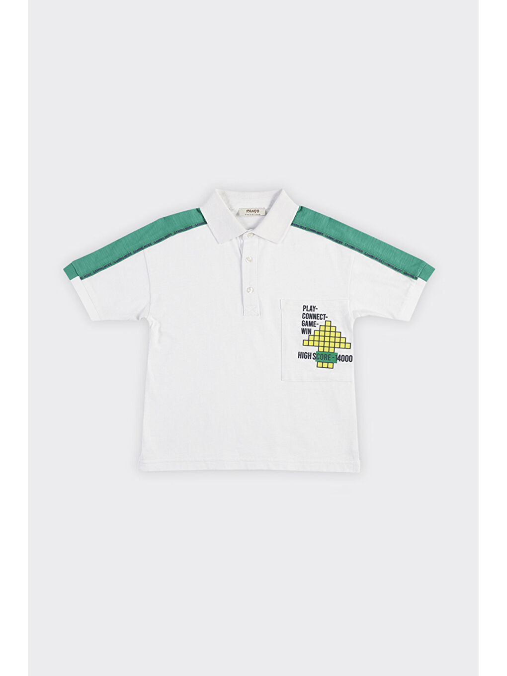Erkek Çocuk Beyaz Polo Yaka Tişört-3