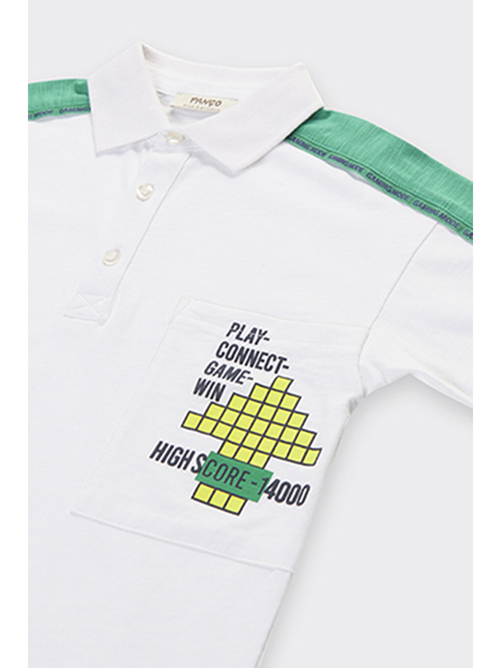 Erkek Çocuk Beyaz Polo Yaka Tişört-5