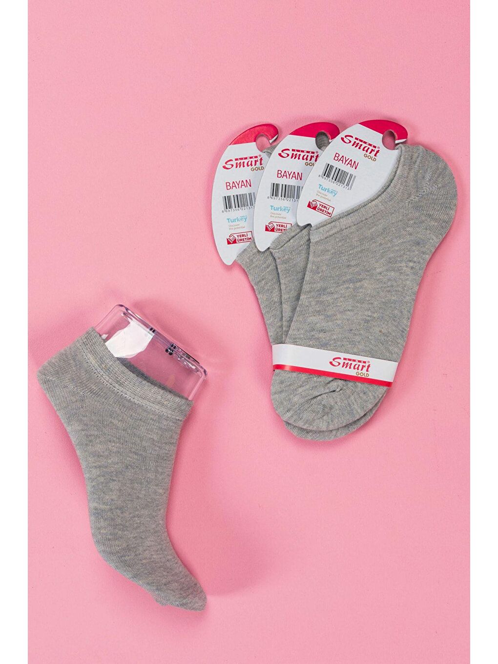 6'lı Kadın Karışık Pamuklu Sneaker Çorap-1