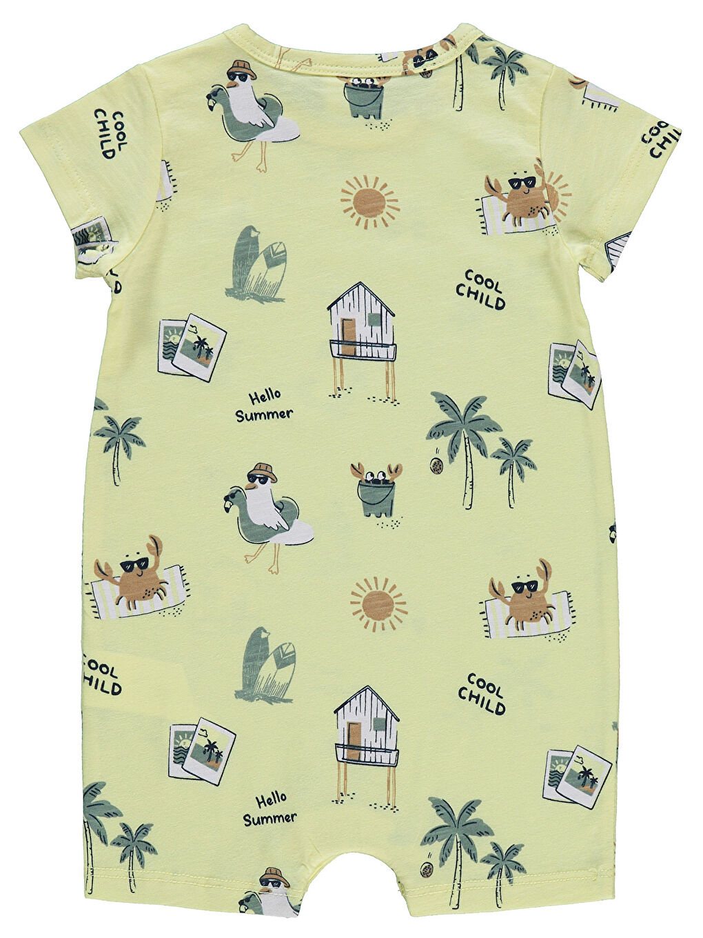 Baby Erkek Bebek Patiksiz Tulum 6-18 Ay Soft Sarı-1