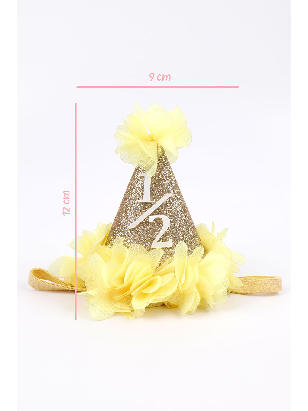 Pembe 1/2 Yaş Huni Bebek Taç-2