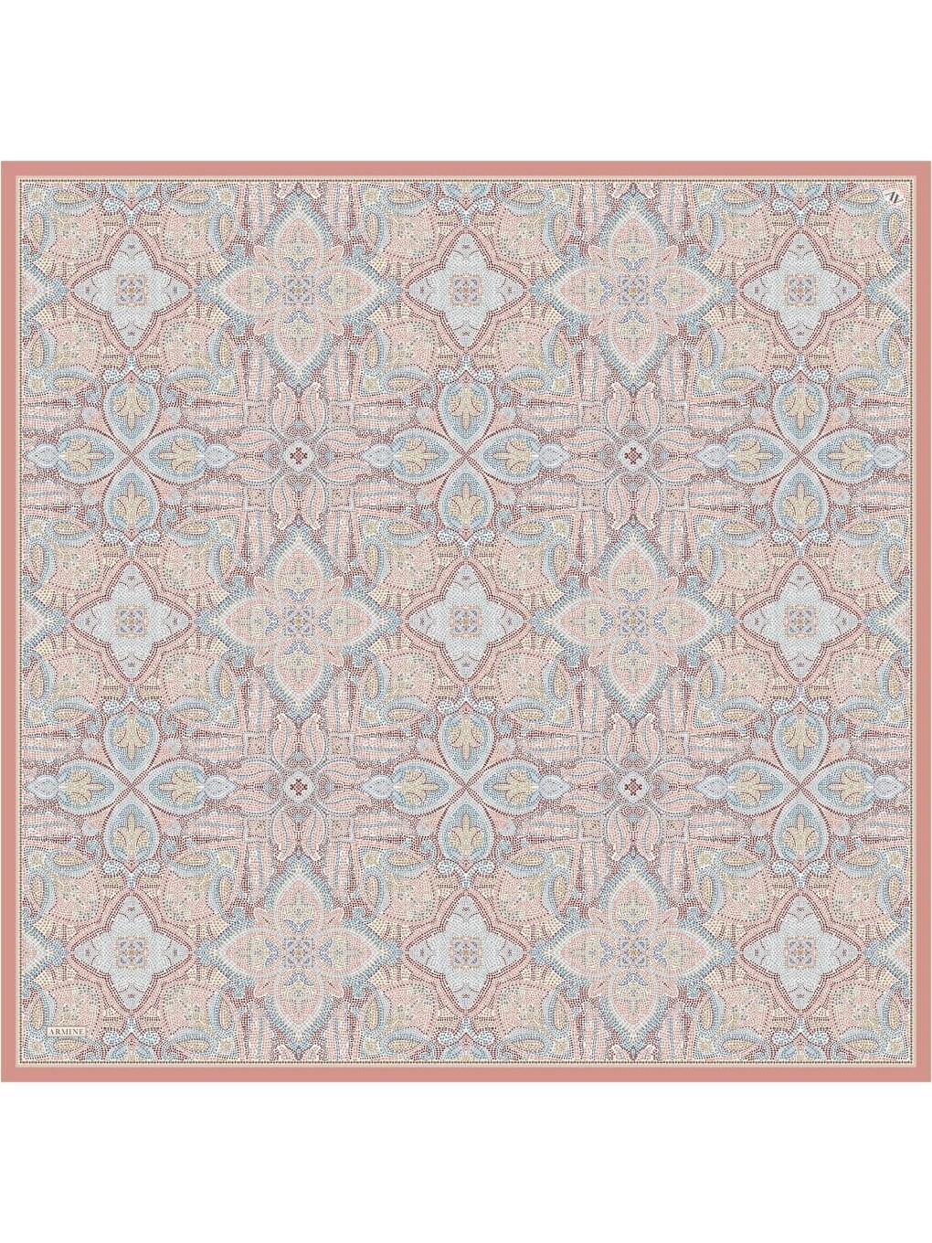 Pembe Saf İpek Twill Eşarp 9540D 36-4