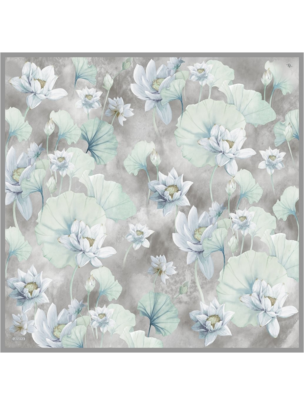 Yeşil Saf İpek Twill Eşarp 9505D 31-4