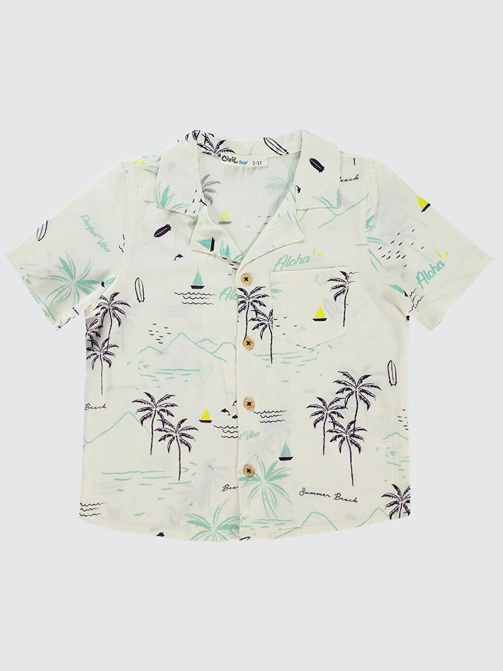 Boys Erkek Çocuk Gömlek 2-5 Yaş Beyaz