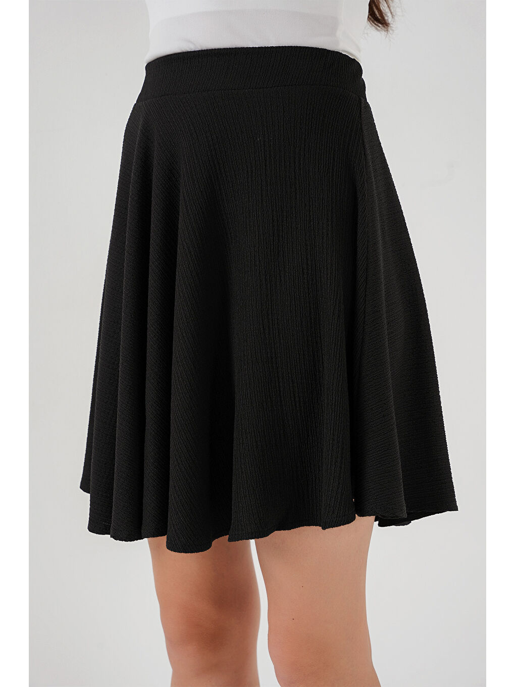 1885 Kloş Mini Etek - Siyah-4