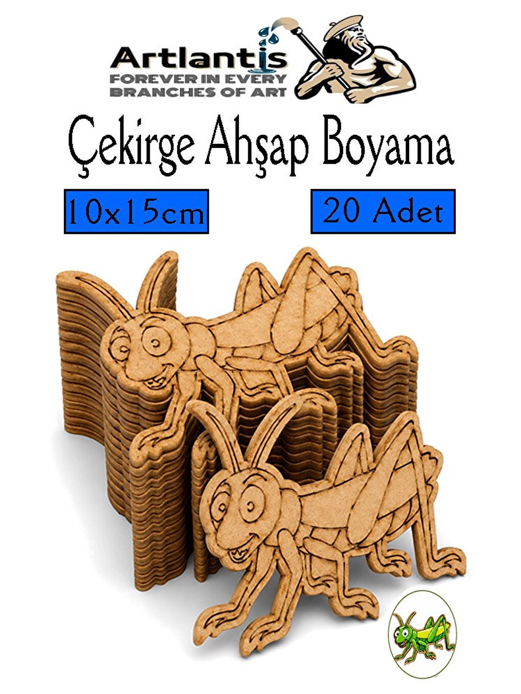 Ahşap Boyama Böcekler 20 Adet 10x15cm Boyama Böcek Figürleri Etkinlik Çocuk Gelişim Motor Beceri