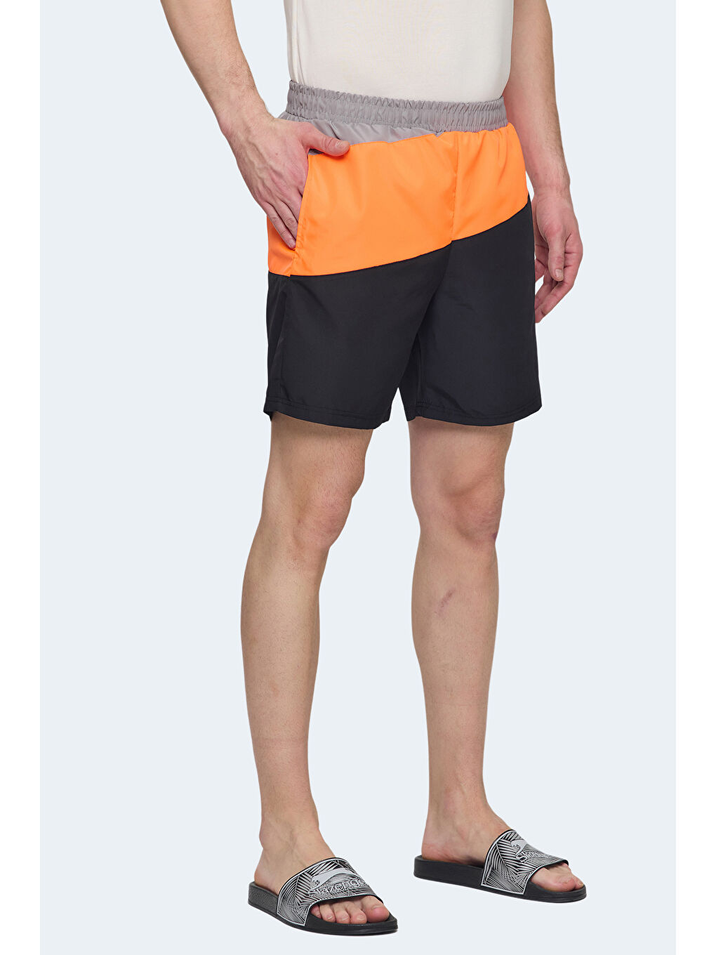 ROHAN Erkek Şort Siyah / Turuncu-2