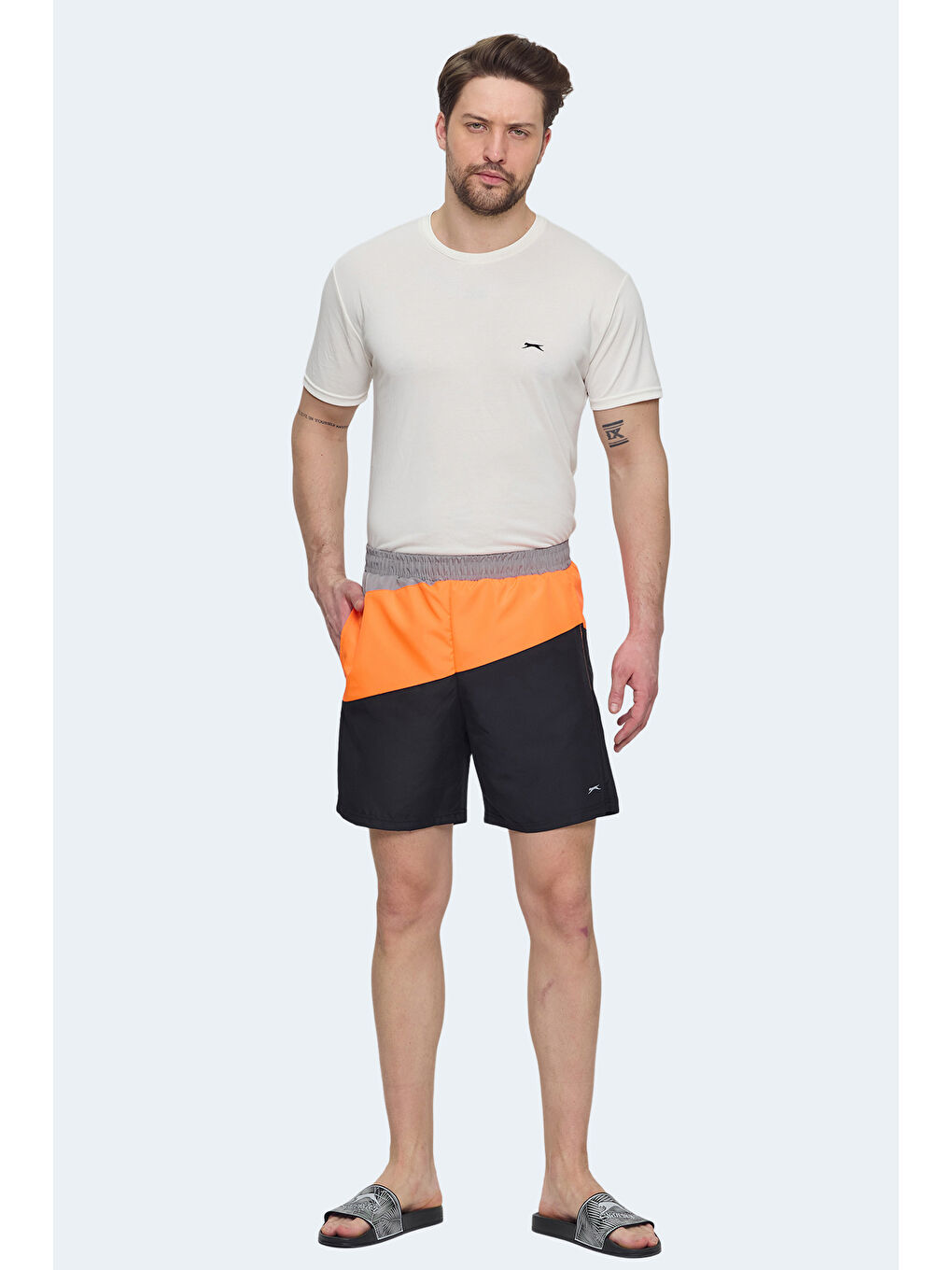 ROHAN Erkek Şort Siyah / Turuncu-3