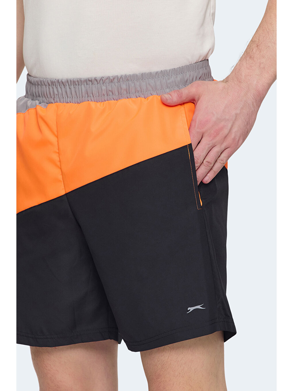 ROHAN Erkek Şort Siyah / Turuncu-4