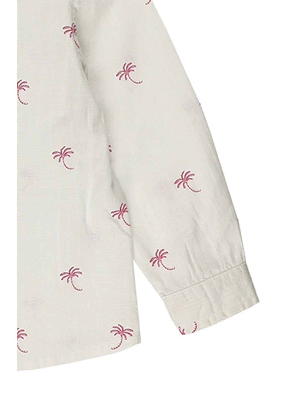 Erkek Bebek Palmiye Desenli Beyaz Gömlek-2