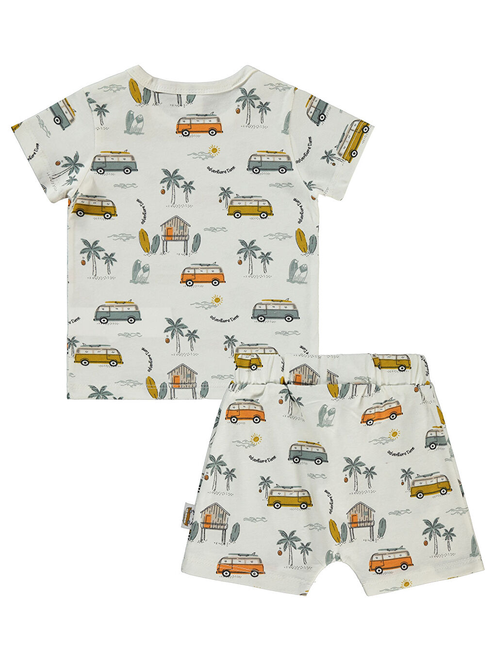 Baby Erkek Bebek Şortlu Takım 6-18 Ay Ekru-1