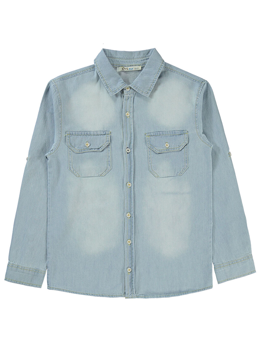 Boys Erkek Çocuk Gömlek 10-13 Yaş Açık Mavi