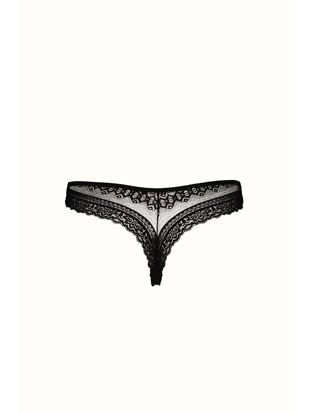 3 lü Paket Dantelli String 578 Siyah/Beyaz-2