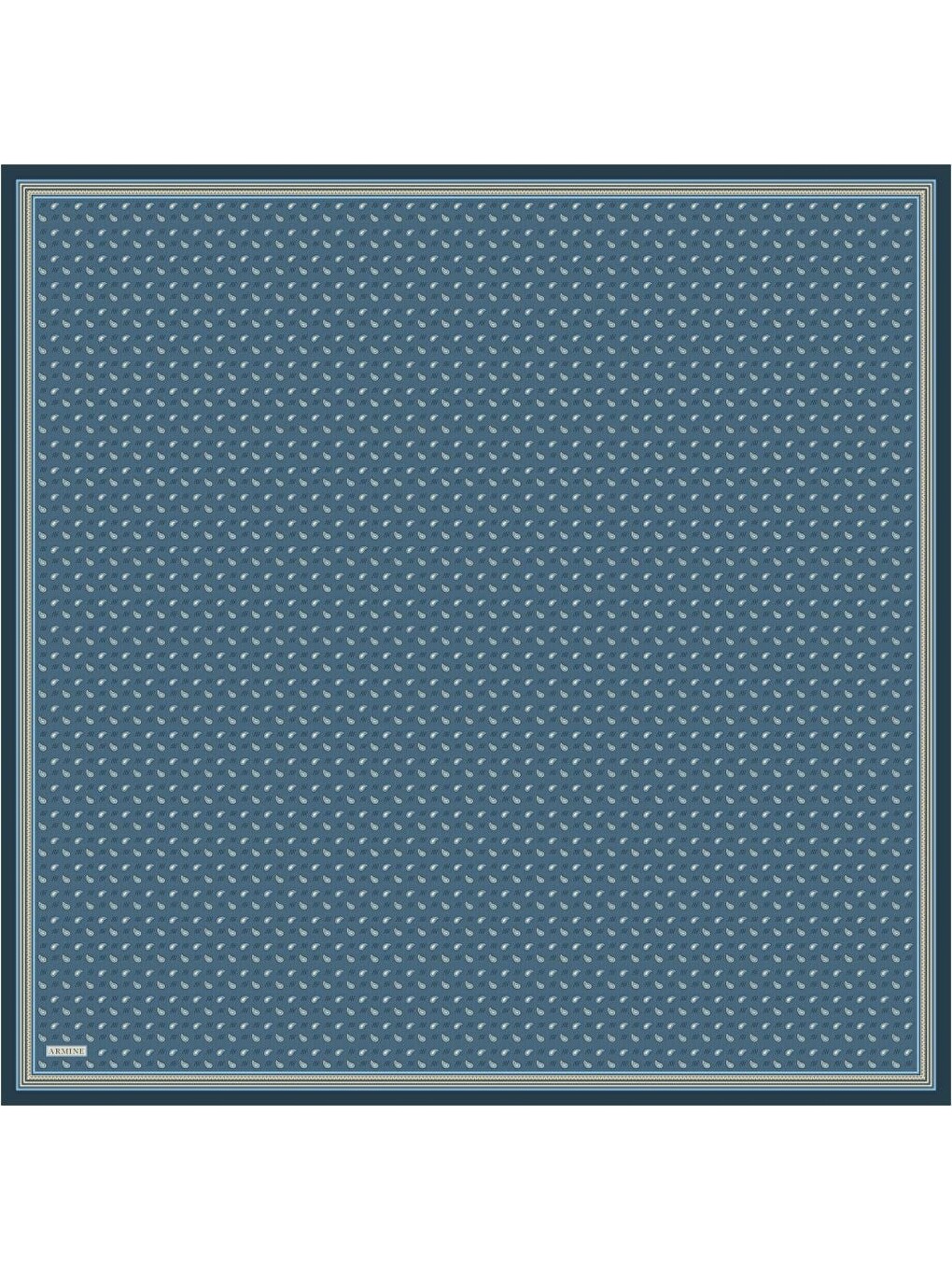 Petrol Saf İpek Twill Eşarp 9548D 80-4