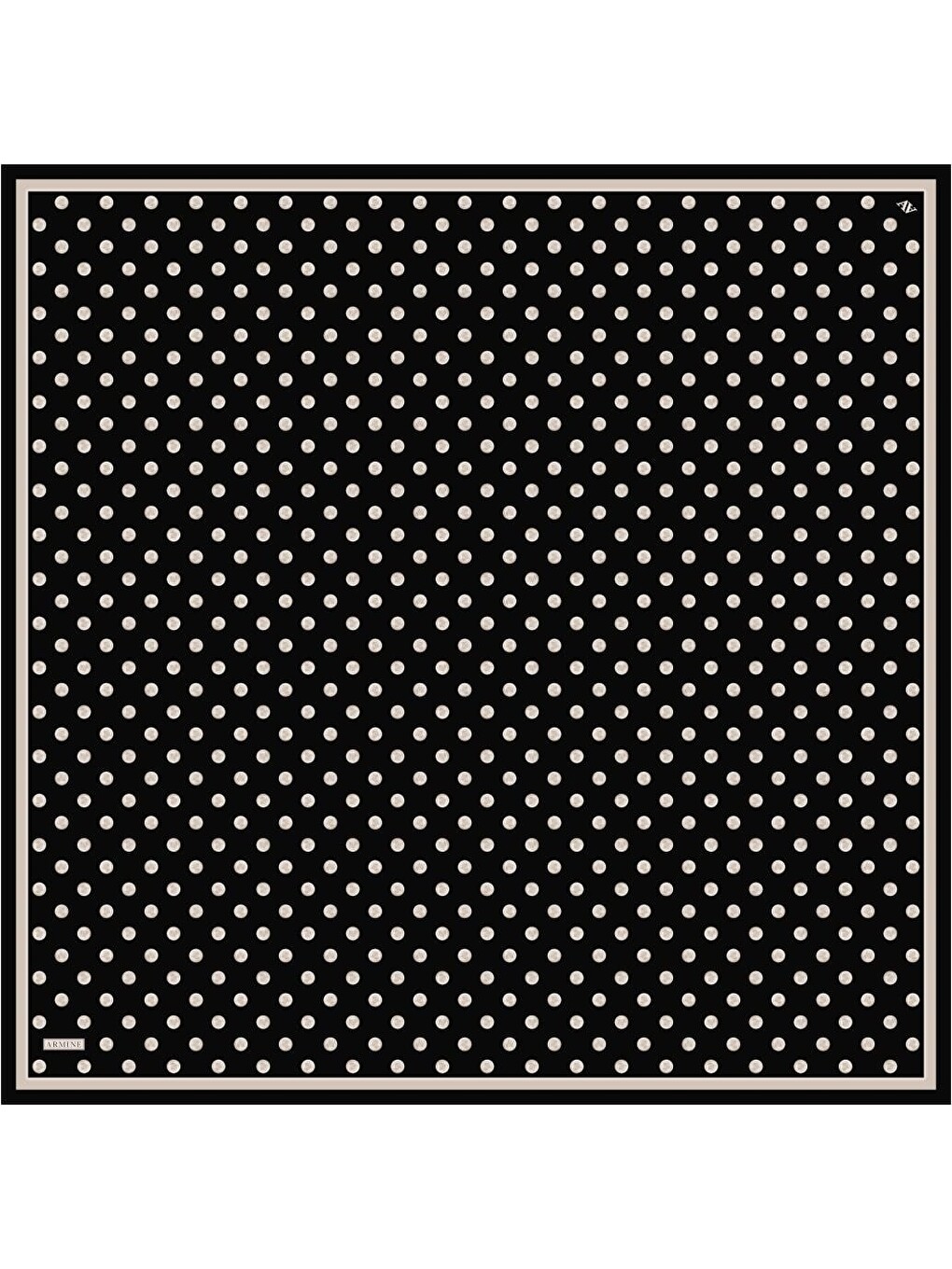 Siyah Saf İpek Twill Eşarp 9544D 01-3