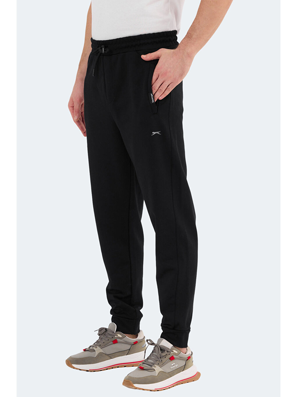 NAVDEEP  Erkek %100 Pamuk Jogger Eşofman Altı Siyah