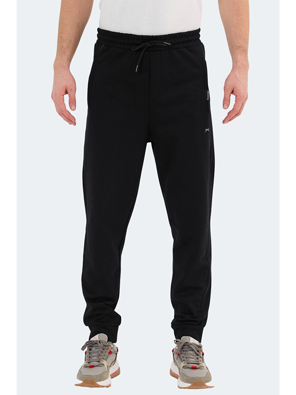 NAVDEEP  Erkek %100 Pamuk Jogger Eşofman Altı Siyah-1