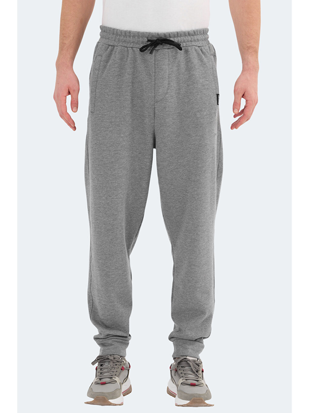 NAVDEEP  Erkek %100 Pamuk Jogger Eşofman Altı Koyu Gri-1