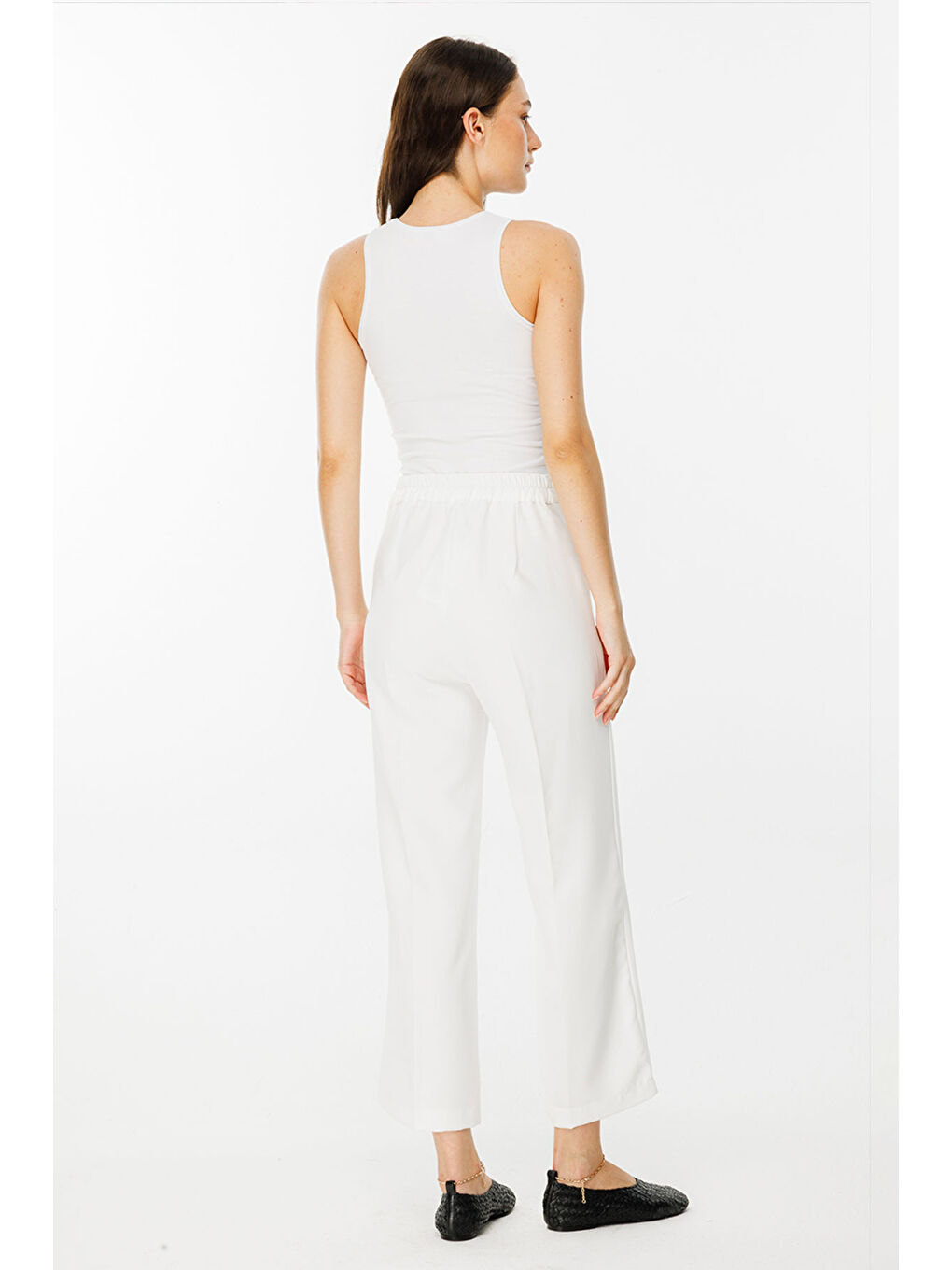 Double Pantolon - Beyaz-6