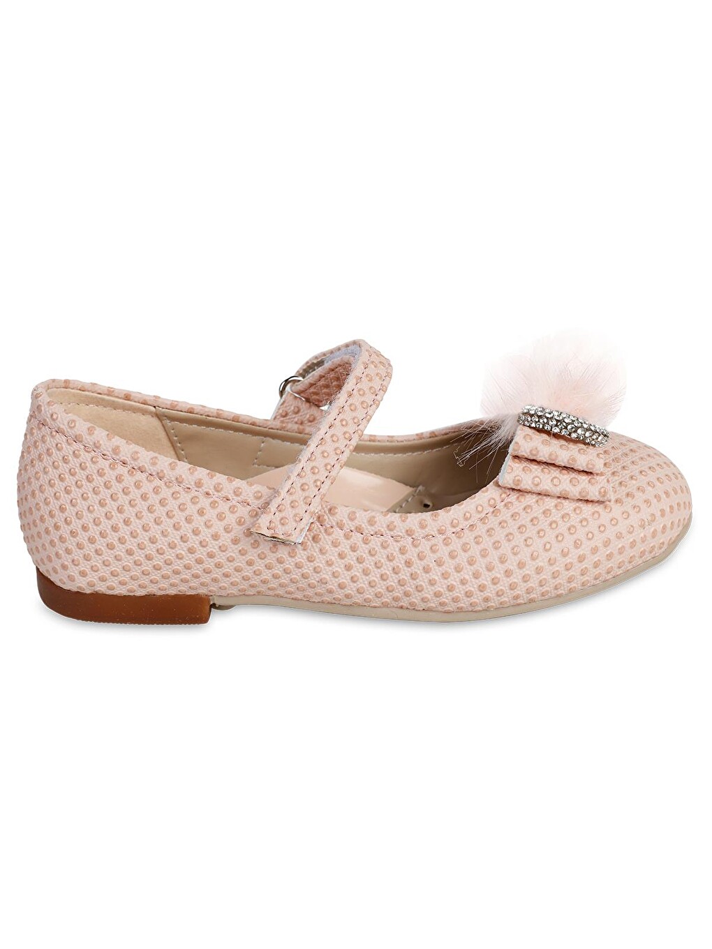 Pembe 26-30 Numara Babet Ayakkabı - Pudra