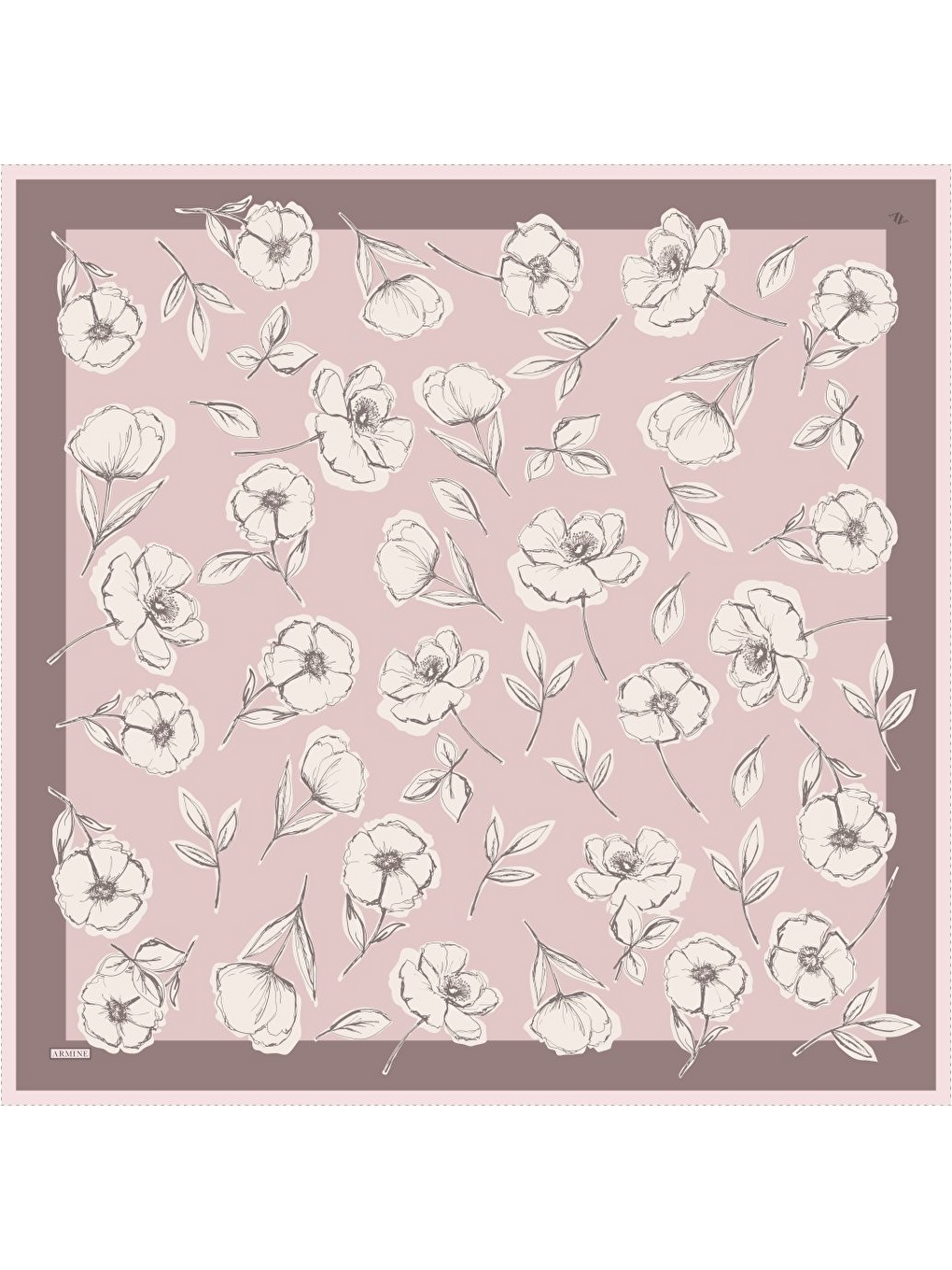Pembe Saf İpek Sura Eşarp 9536d 39-3