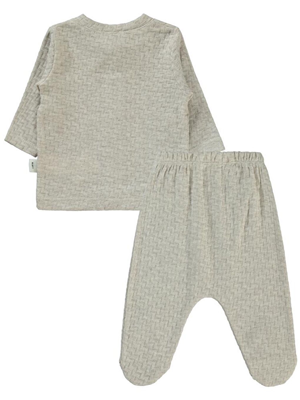 Baby Desenli Papyonlu 1-6 Ay Pijama Takımı - Kahverengi 1-3 Ay