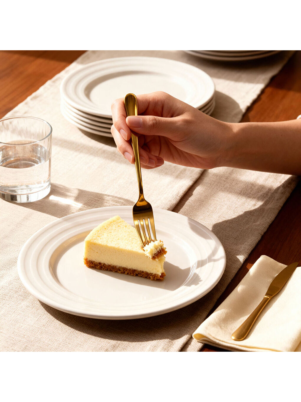 Ekru Lizbon 12 Adet 20 Cm Pasta Tabağı-2