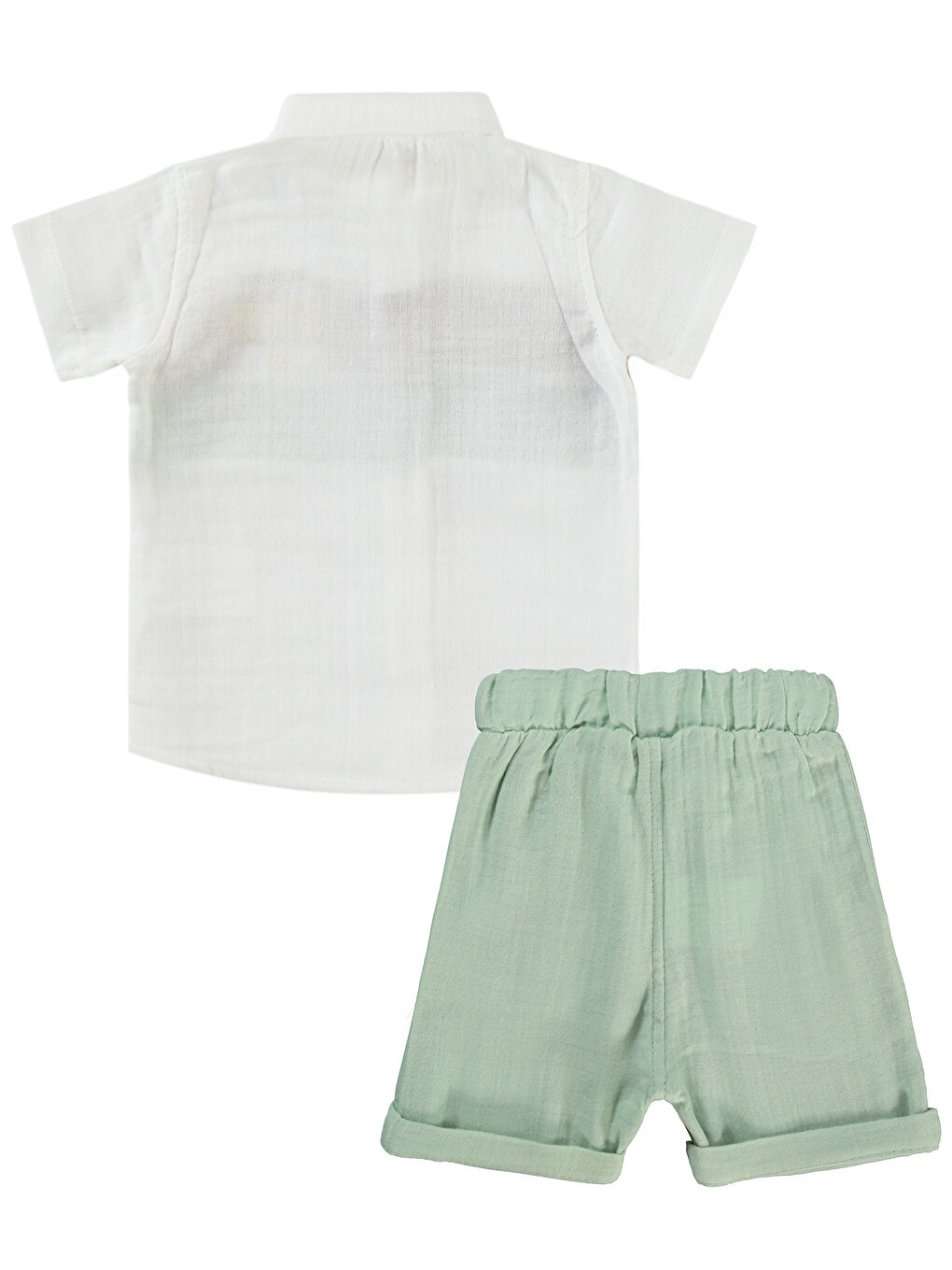 Erkek Bebek 3'lü Şortlu Takım 6-18 Ay Yeşil-1