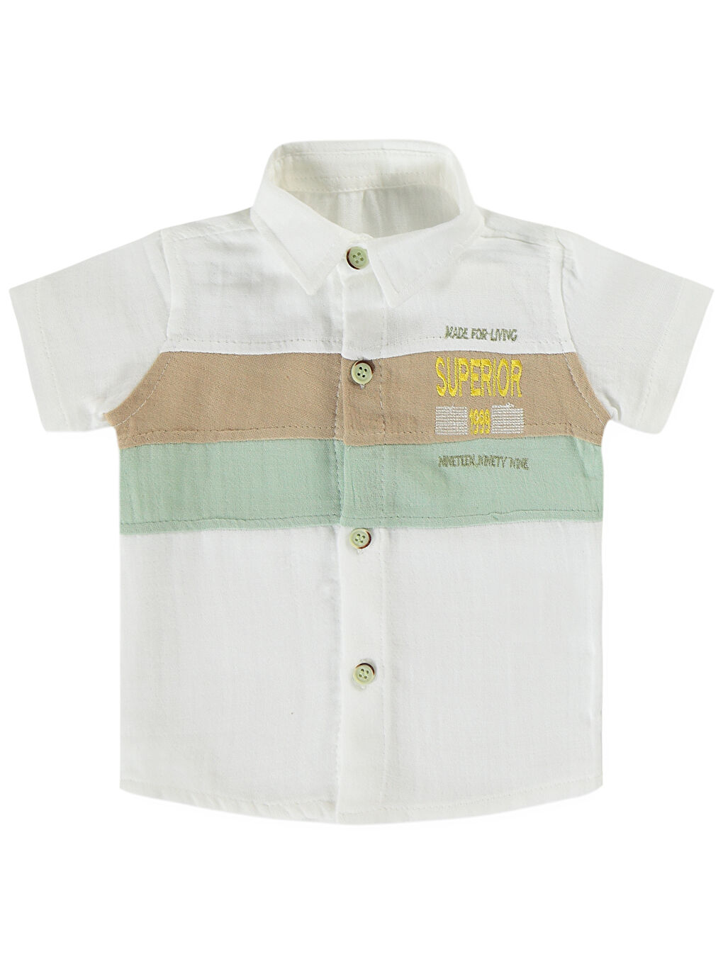 Erkek Bebek 3'lü Şortlu Takım 6-18 Ay Yeşil-2