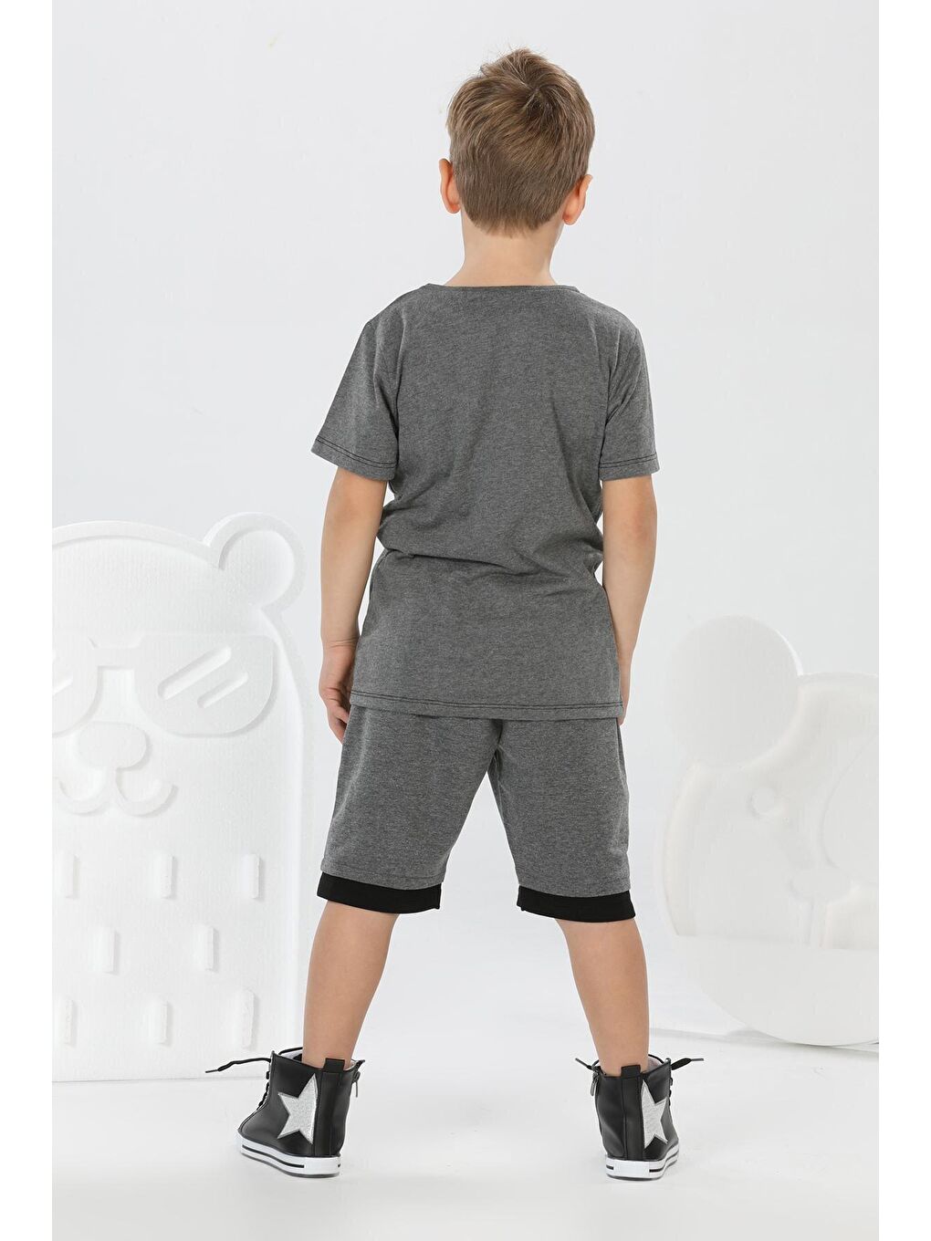 Lion Antrasit Erkek Şort Takım-2