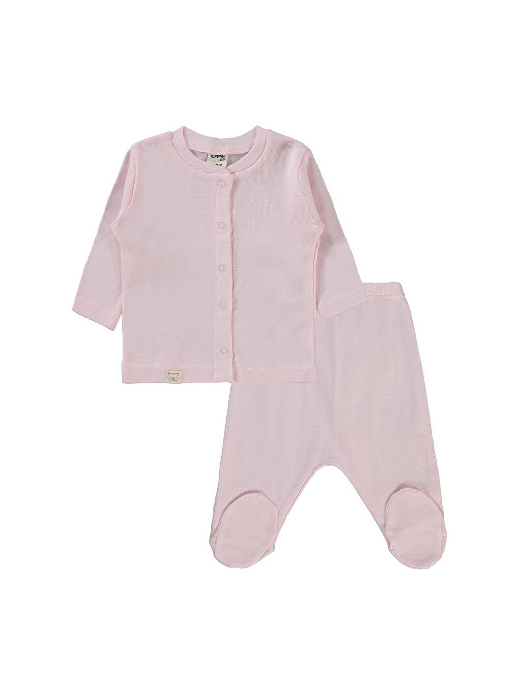 Baby Düz 1-6 Ay Pijama Takımı - Pembe 3-6 Ay-2