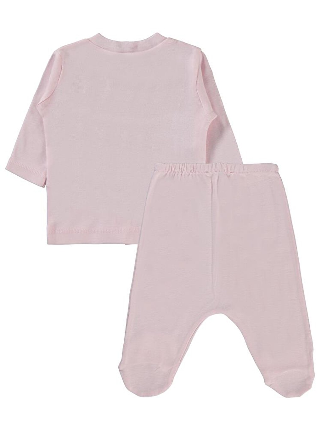 Baby Düz 1-6 Ay Pijama Takımı - Pembe 3-6 Ay-3