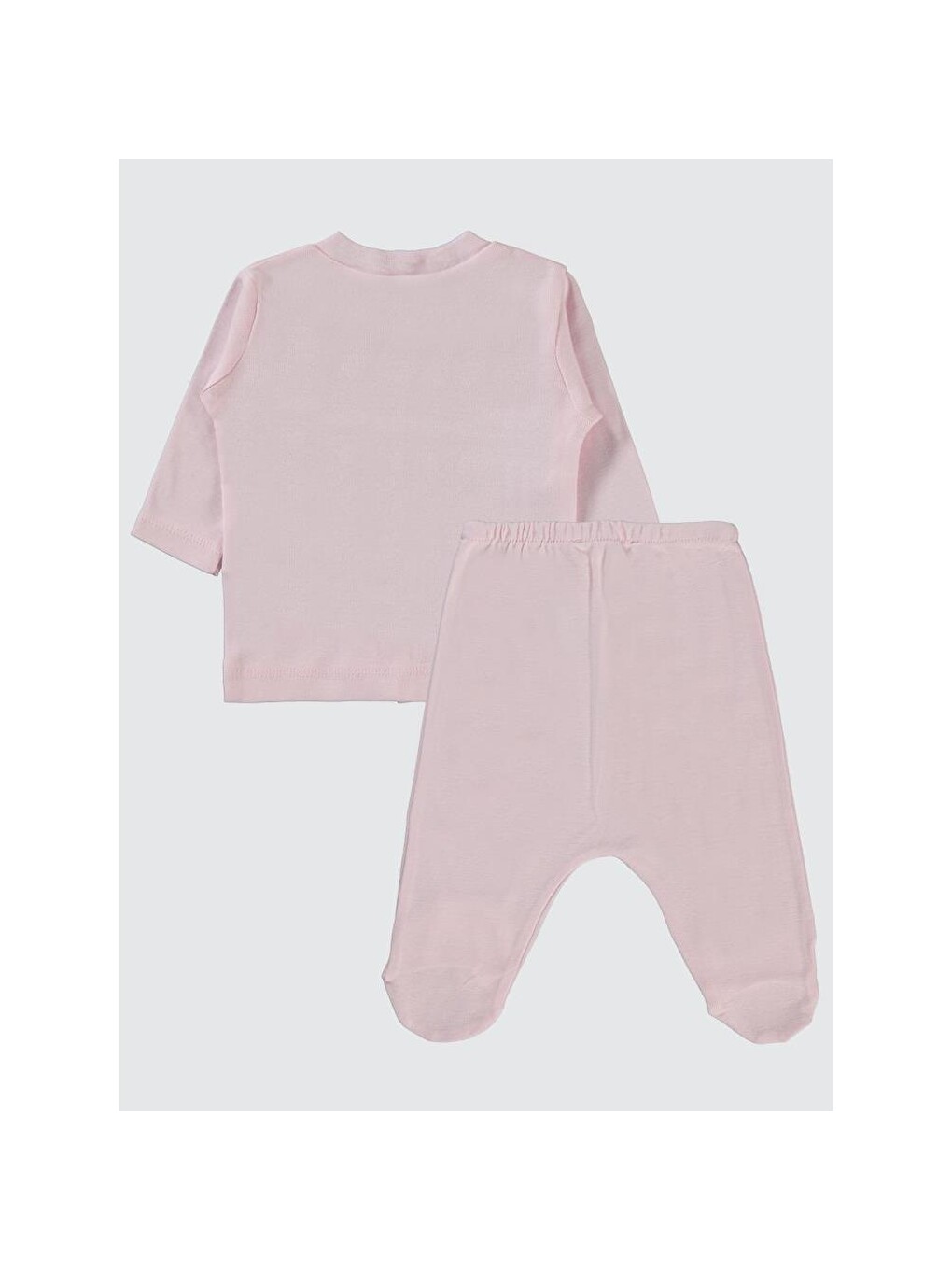 Baby Düz 1-6 Ay Pijama Takımı - Pembe 3-6 Ay-5