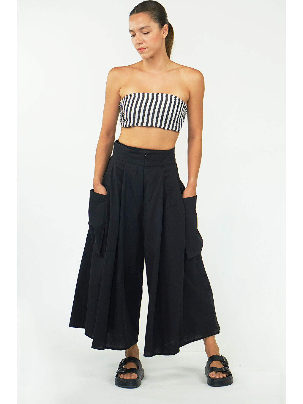 Siyah Kali Kargo Pantolon-2