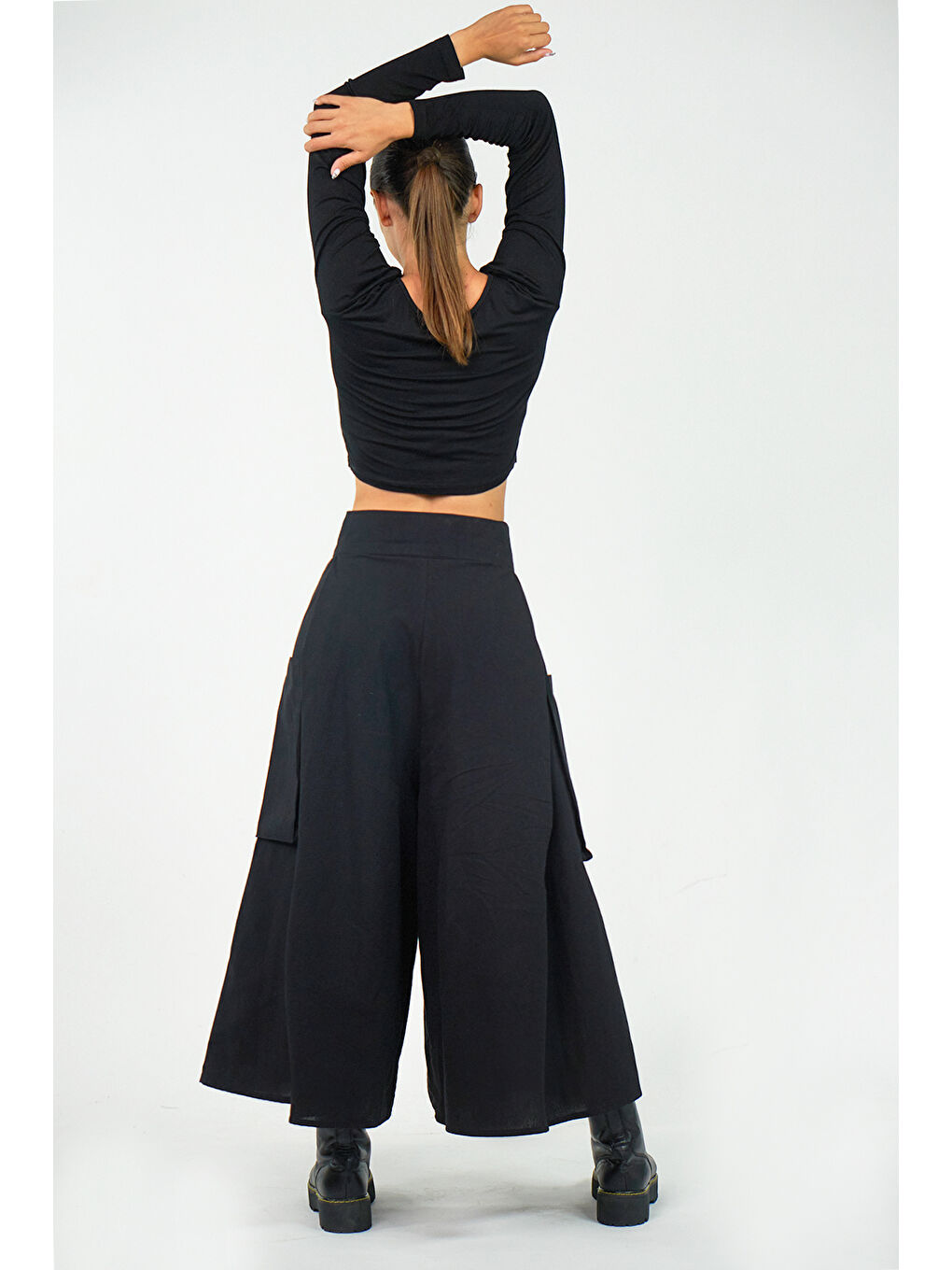 Siyah Kali Kargo Pantolon-3