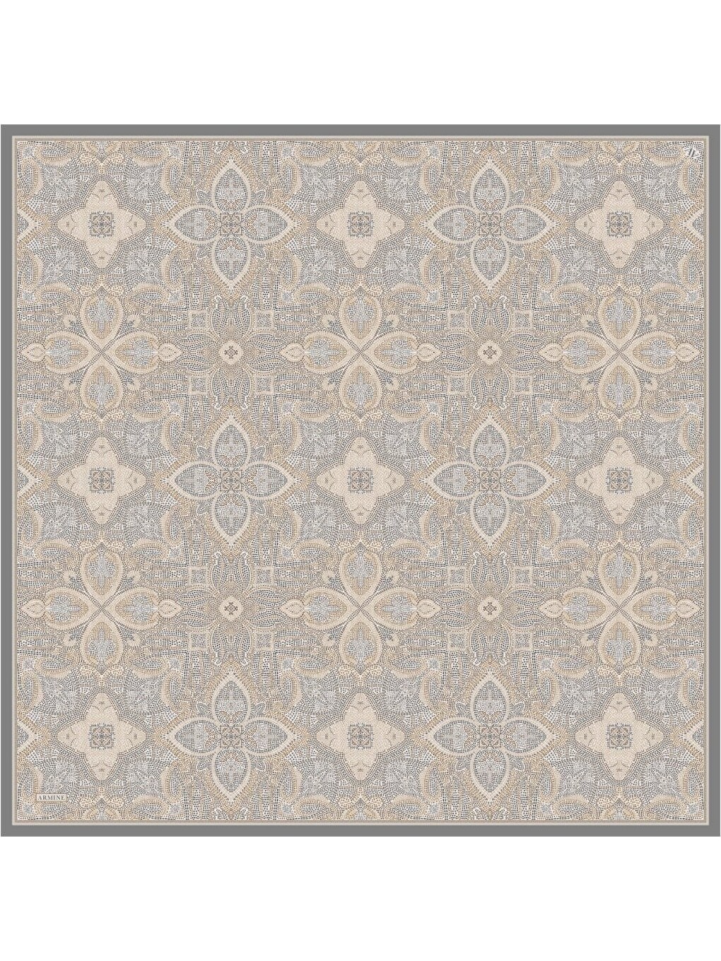 Kahverengi Saf İpek Twill Eşarp 9540D 84-4