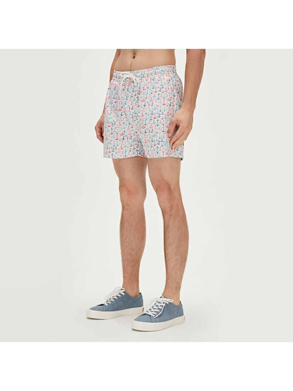 Anchor Erkek Beyaz Mayoşort-1